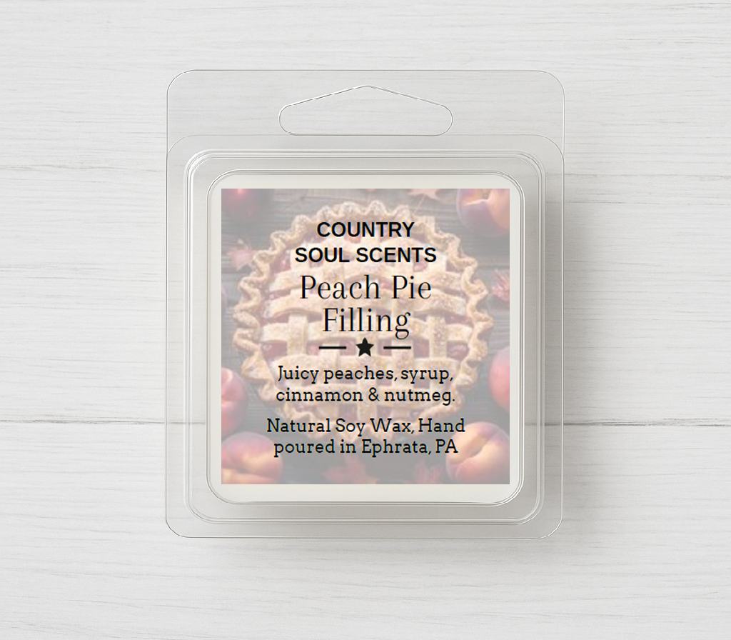 Peach Pie Filling | 1oz Wax Melt Sample | Country Soul Scents