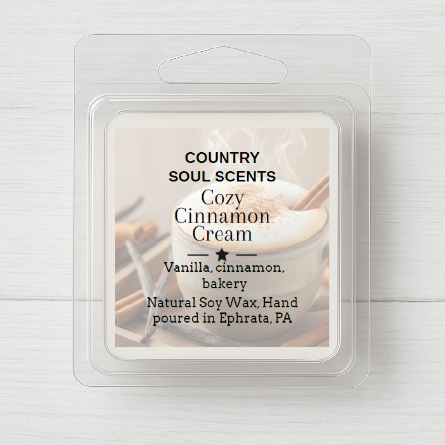 Cozy Cinnamon Cream | 1oz Wax Melt Sample | Country Soul Scents