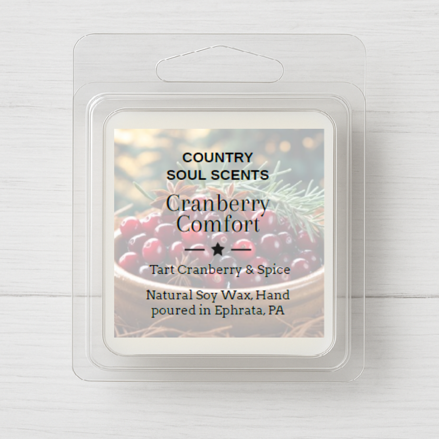 Cranberry Comfort | 1oz Wax Melt Sample | Country Soul Scents