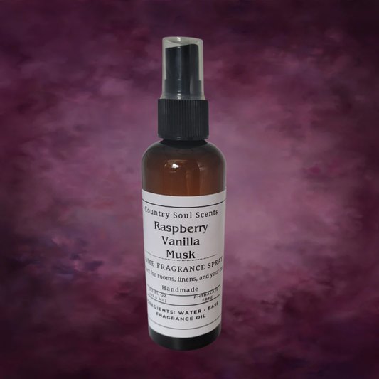 Raspberry Vanilla Musk | Home Fragrance Spray | Country Soul Scents